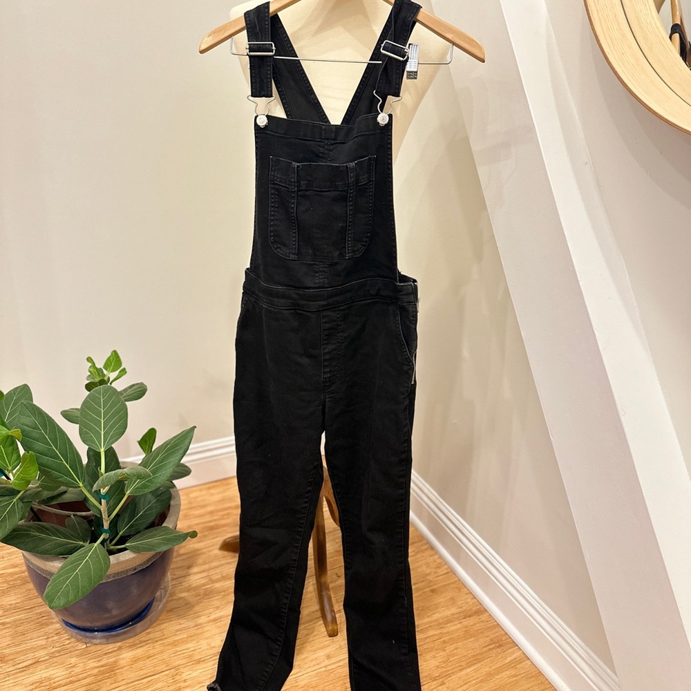 Abercrombie Women's Black Denim Overalls